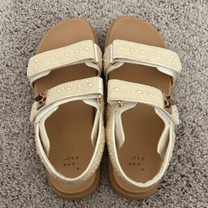 a new day Cream Sandals